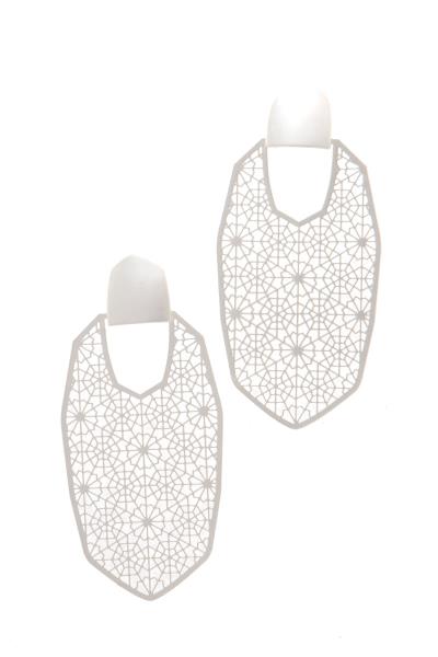 Laser Cut Organic Shape Post Earring