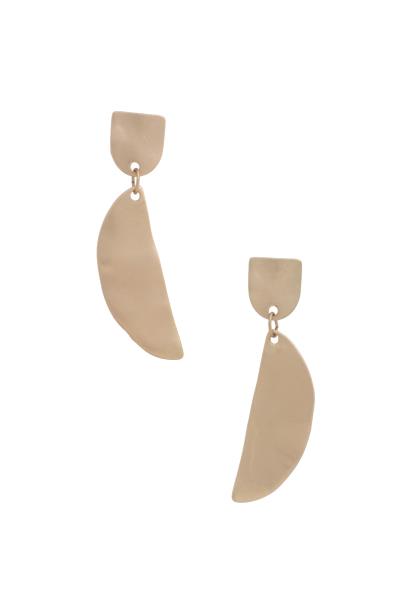 Hammered Metal Dangle Earring