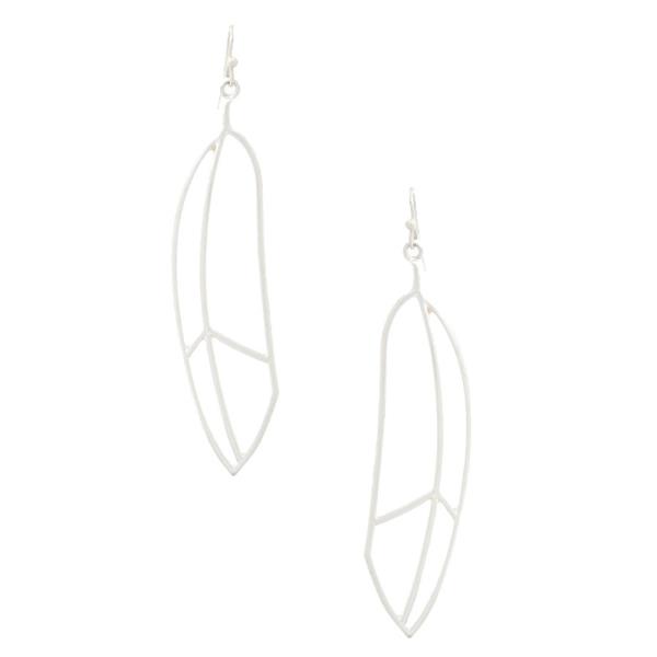 Feather Metal Dangle Earring