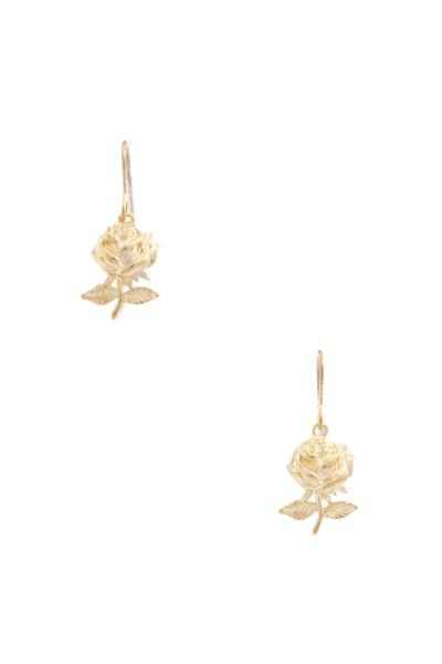 Rose Charm Metal Earring