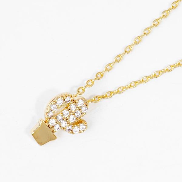 CUBIC ZIRCONIA CACTUS PENDANT DAINTY NECKLACE