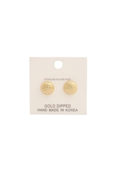 Texture Dome Metal Earring