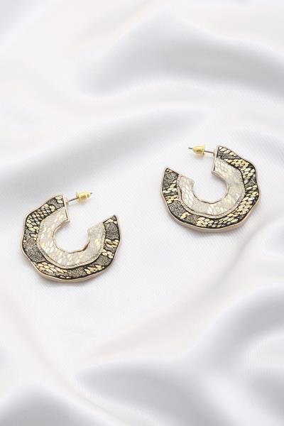 Snake Pattern Organic Shape Earring