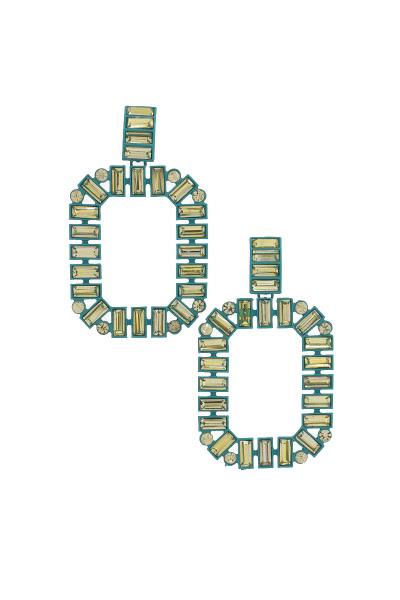 Square Rhinestone Earring