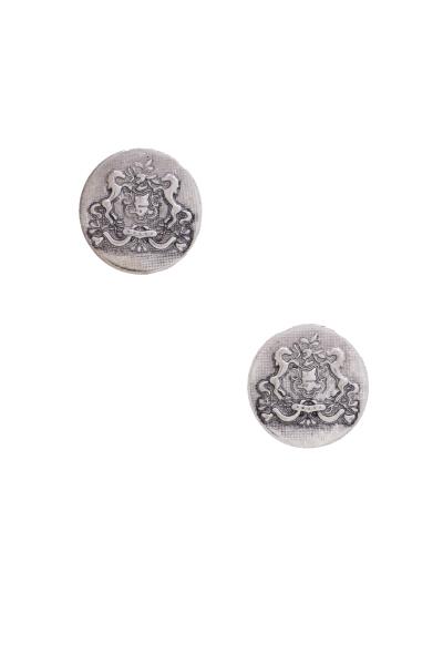 Rustic Lion Round Earring