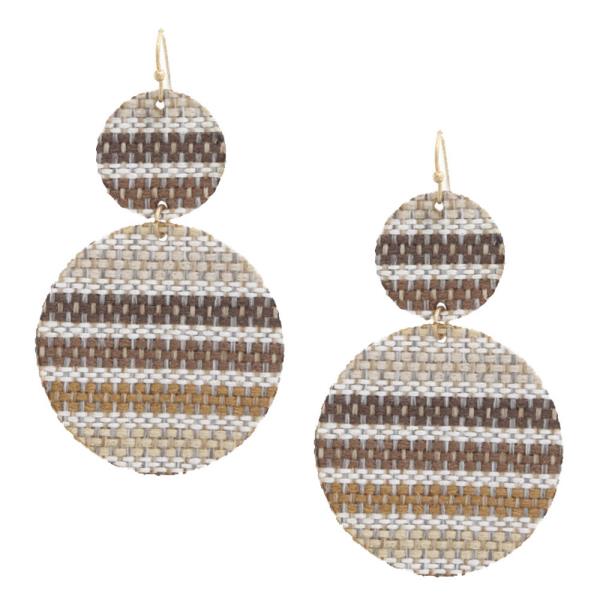Double Circle Fabric Drop Earring