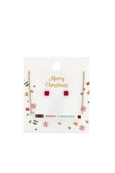 MERRY CHRISTMAS BAR NECKLACE