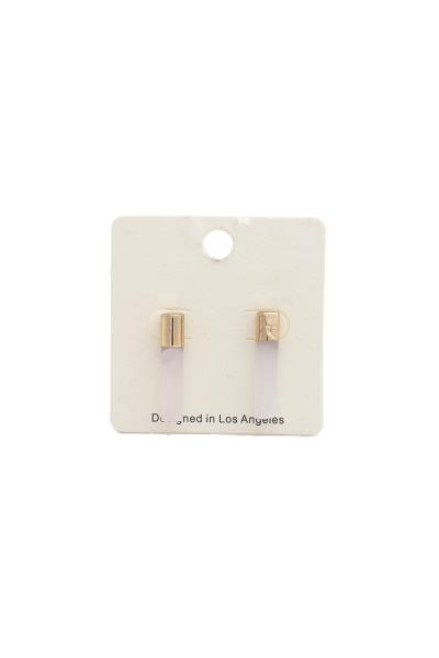 Faux Stone Bar Earring