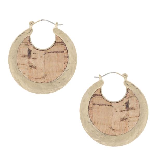 Metal Cork Round Earring