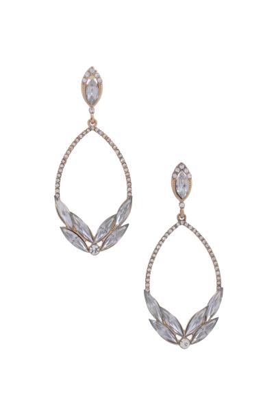 MARQUISE RHINESTONE DANGLE EARRING