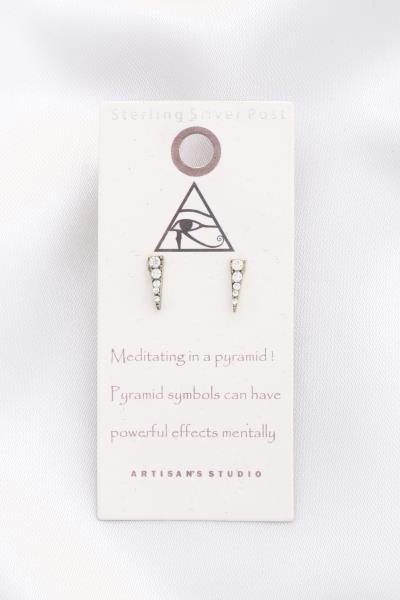 Invert Triangle Crystal Stud Earring