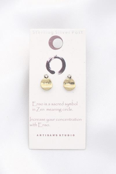 Bent Disc Post Earring