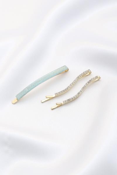 SHIMMER RHINESTONE HAIR PIN SET