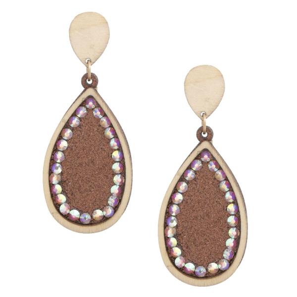 Teardrop Rhinestone Dangle Earring