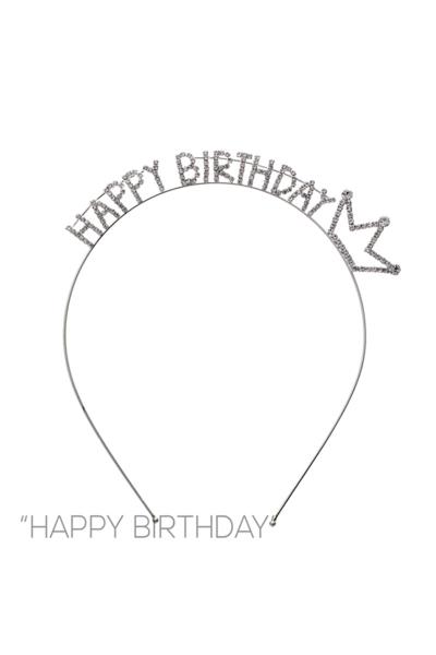 BLING HAPPY BIRTHDAY RHINESTONE HEADPIECE HEADBAND