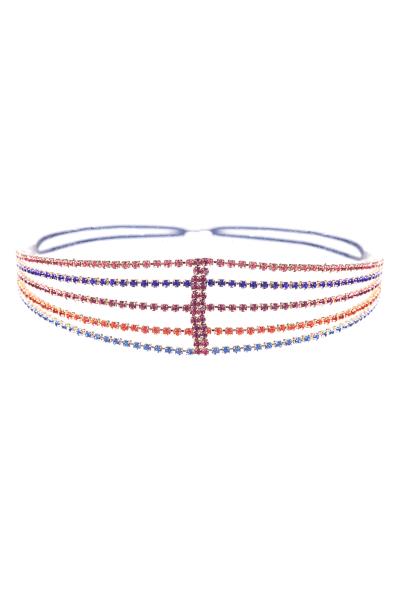 Rhinestone 5 Line Stretch Headband
