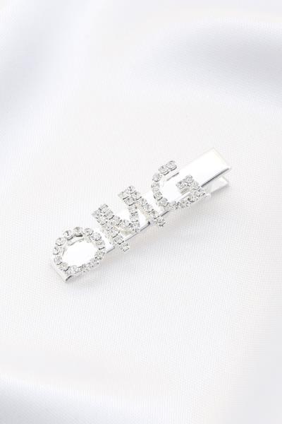 Rhinestone OMG Message Hair Pin