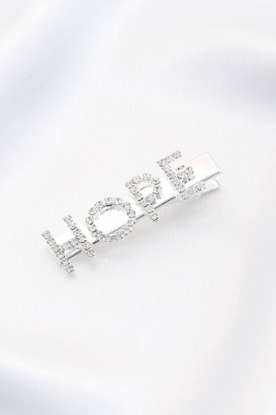 RHINESTONE HOPE MESSAGE HAIR PIN