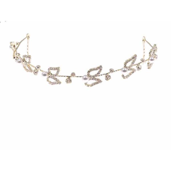 RHINESTONE BUTTERFLY HAIR PIN HEADBAND