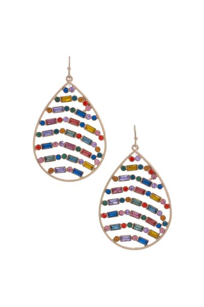 Rhinestone Teardrop Earring