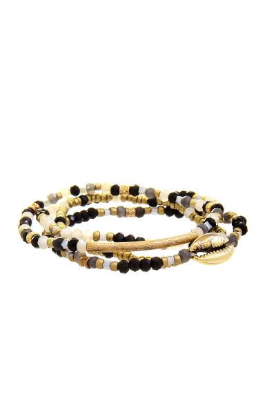 TRENDY MULTI BEAD LAYER STYLE BRACELET
