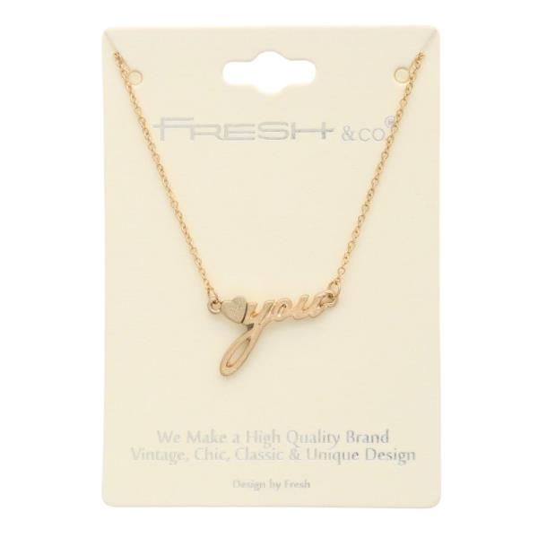 LOVE YOU PENDANT NECKLACE