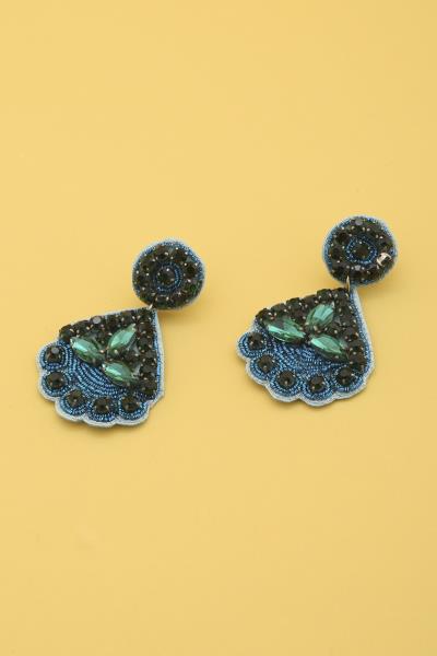 Seashell Crystal Dangle Earring