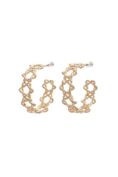 Star Open Circle Earring