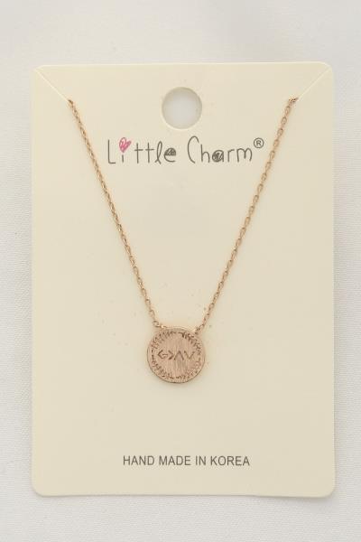 METAL DISC GOLD DIPPED NECKLACE