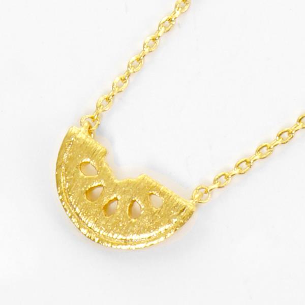 WATERMELON SLICE CHARM GOLD DIPPED NECKLACE