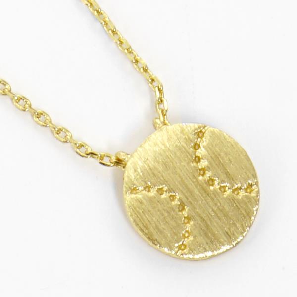 METAL BASEBALL PENDANT NECKLACE