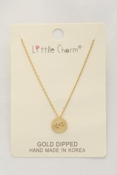 EYE DISC GOLD DIPPED NECKLACE