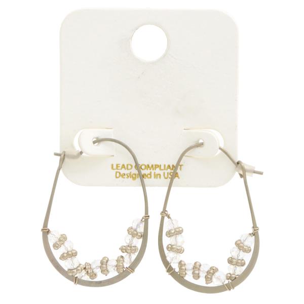 Beaded Oval Earring