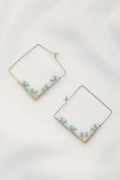 Geometric Shape Beaded Earring