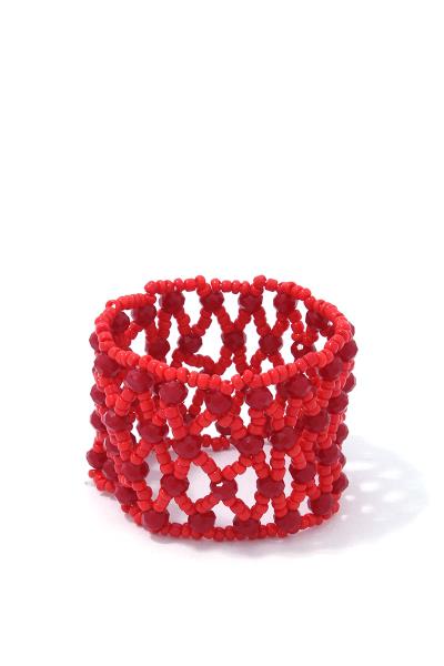 Seed Bead Wide Beaded Bracelet