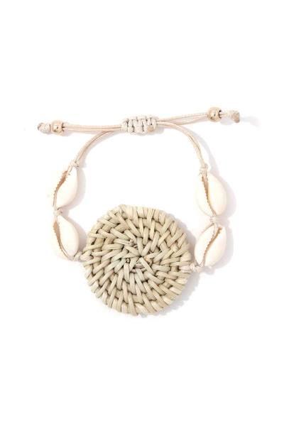 Straw Circle Adjustable Bracelet