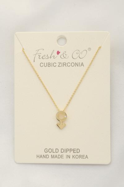 METAL CHARM GOLD DIPPED NECKLACE