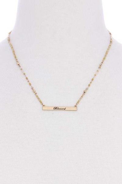 Bead Blessed Plate Necklace
