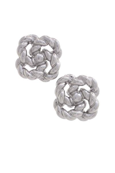 Knot Square Metal Earring