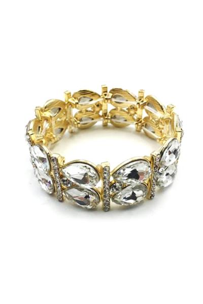 Rhinestone Bar Stretch Party Bracelet