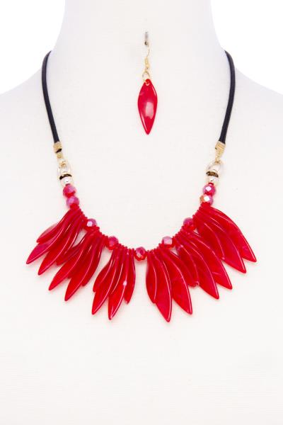 Abstract Bib Necklace