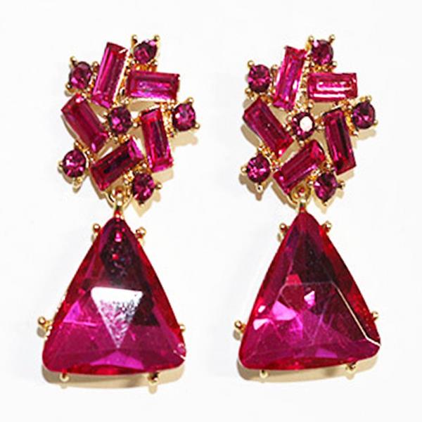 Triangle Crystal Dangle Earring