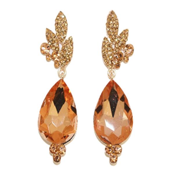 TEARDROP RHINESTONE DANGLE EARRING