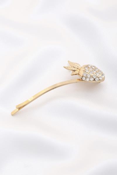 STRAWBERRY RHINESTONE HAIR PIN