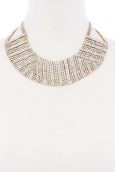 Chunky Wide Rhinestone Necklace