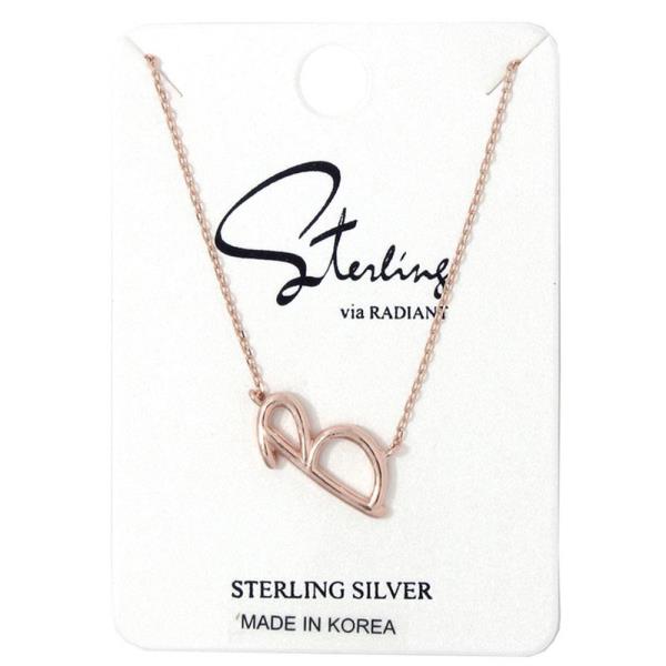 Slanted Initial Metal Necklace