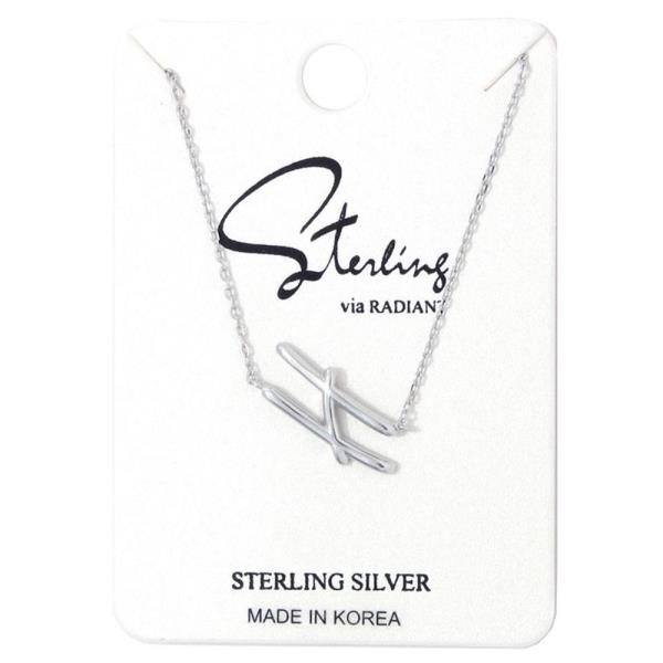 Slanted Initial Metal Necklace