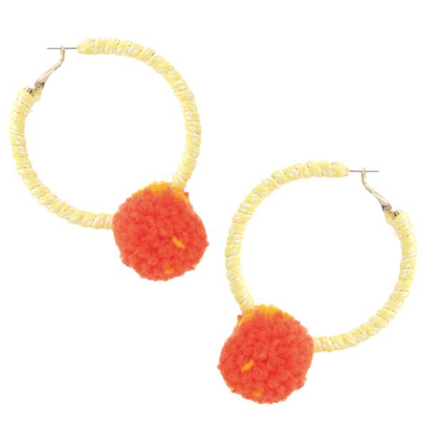 POM POM HOOP EARRING