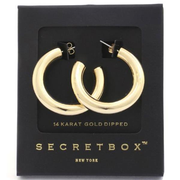 TUBE OPEN HOOP EARRING
