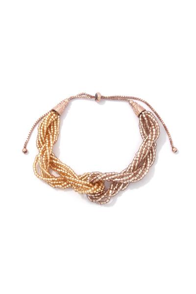 TWISTED MULTI BEADED CORD BRACELET